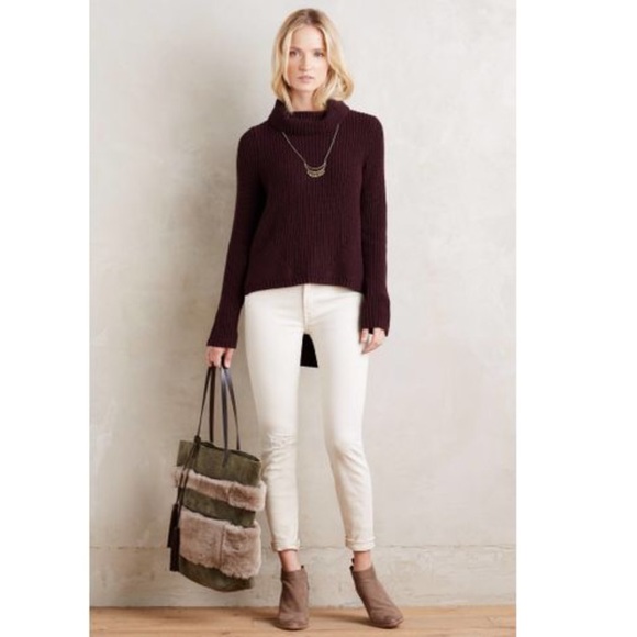 Anthropologie Sweaters - Anthropologie Moth turtleneck sweater high/low hem